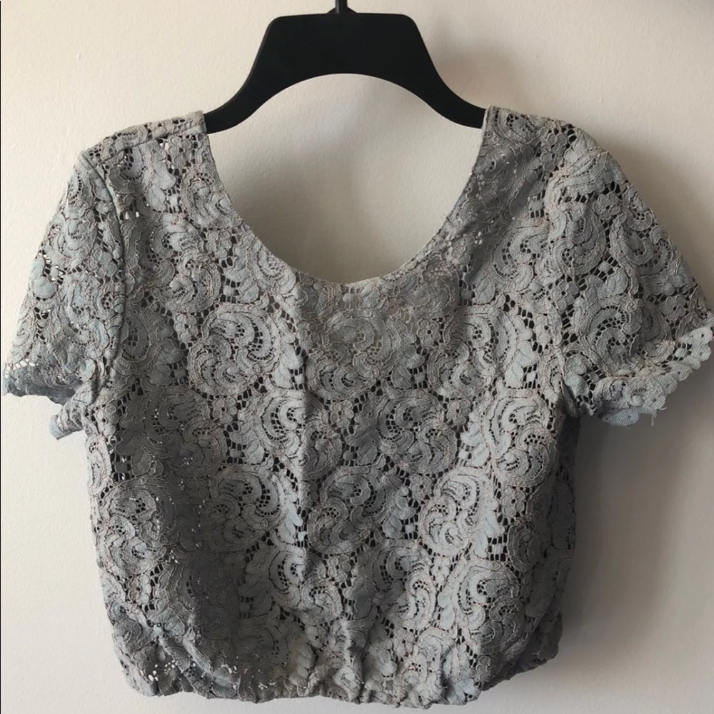 Blue lace Zara top